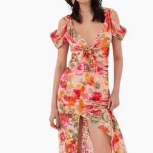 For Love and Lemons Beth Midi Dress Floral M